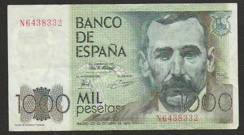 1979 (82) SPAIN 1,000 PESETA NOTE
