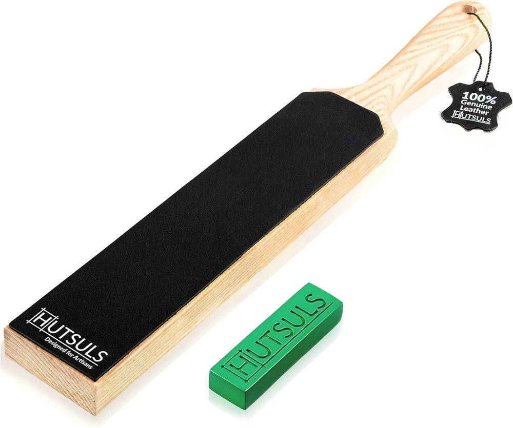 Double Sided Strop Kit - Genuine Buffalo Leather & Step-by-Step Guide