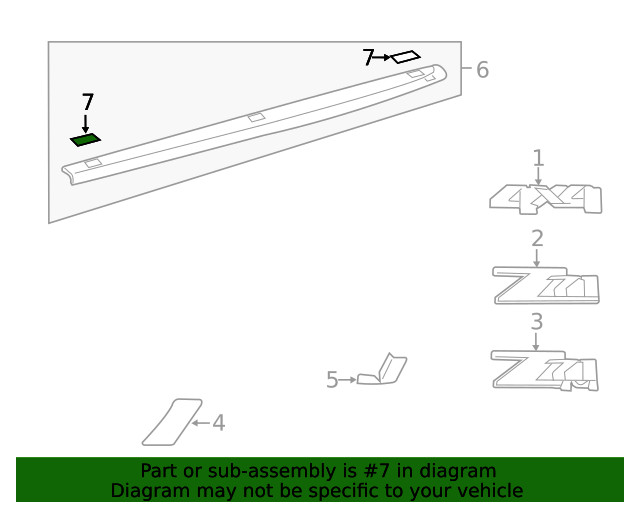 Genuine GM Bed Rail Protector Component 19159457