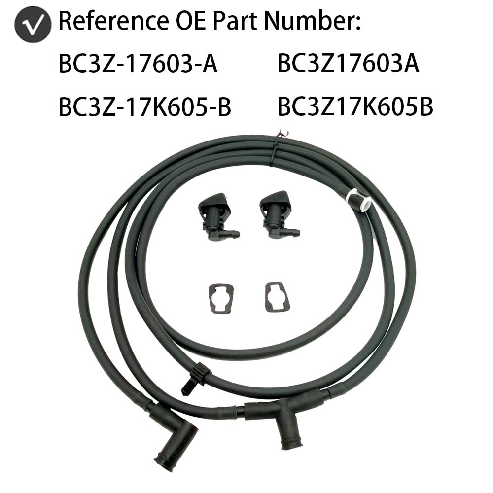 Ford Super Duty Windshield Washer Nozzle Jet Hose Kit 2011-2016