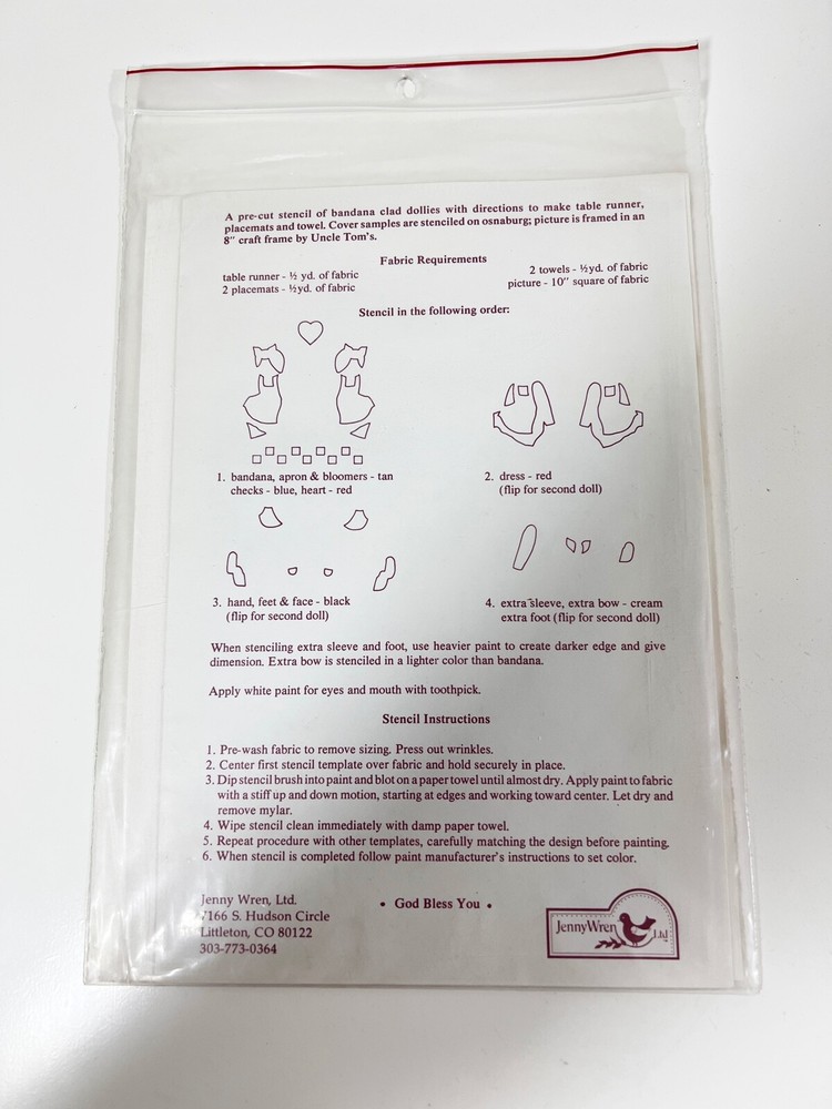 Jenny Wren "BUTTERMILK BABIES" Stencil Pattern (NEW)