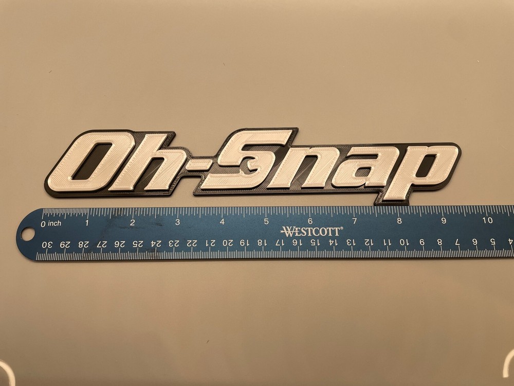 Oh-Snap Novelty 3D Printed Tool Box Badge.