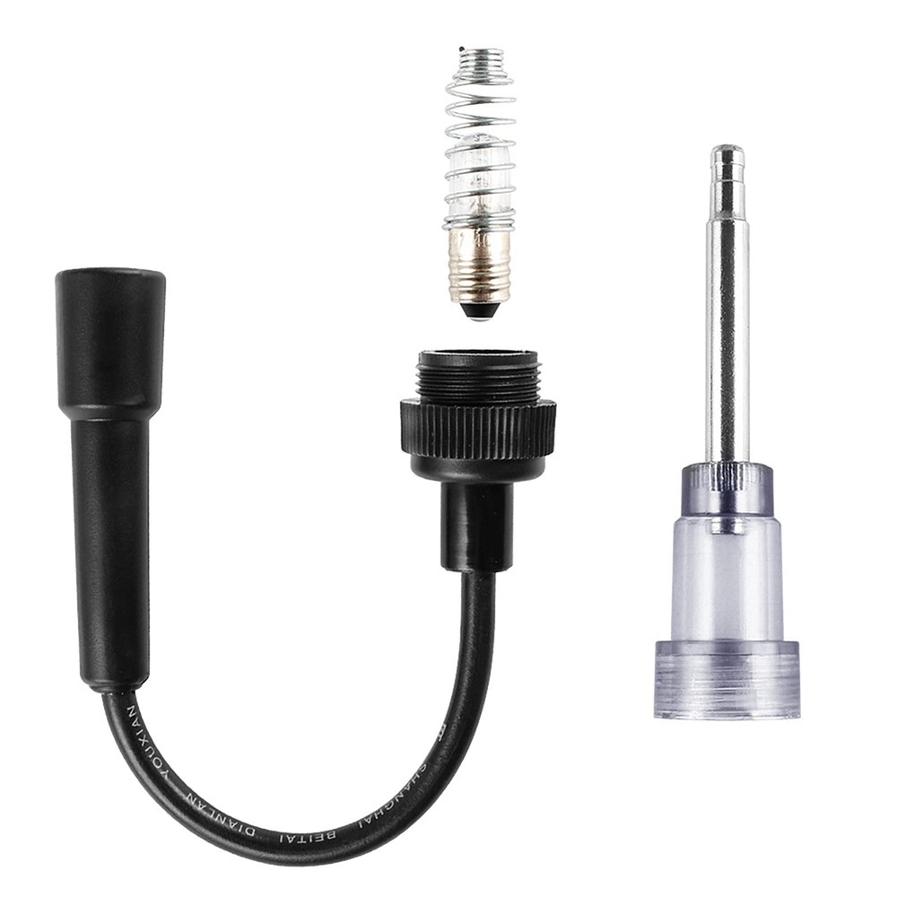 2PCS Spark Plug Tester, Engine Ignition Coil Tester Straight 2pcs, silver