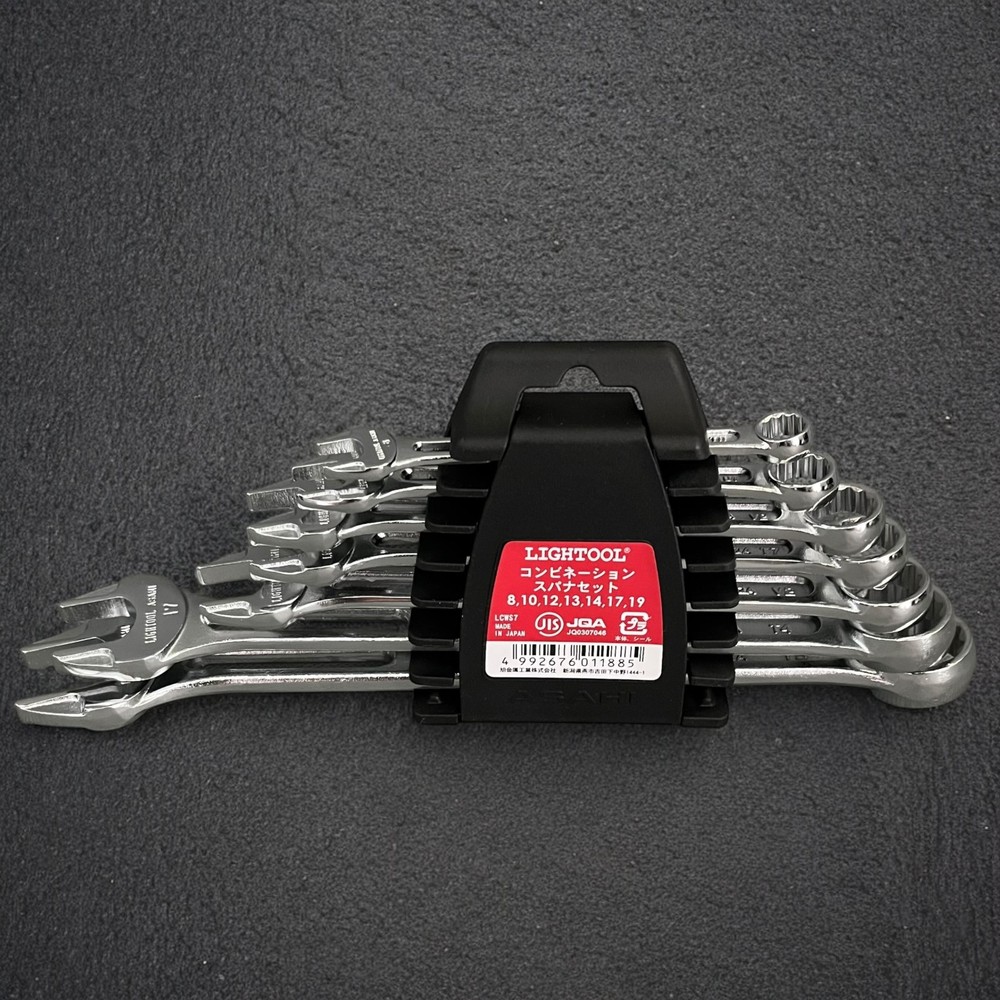 Asahi LCWS7 LIGHTOOL 7-piece Combination Wrench set 8-19 MM