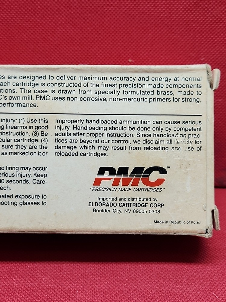Vintage Original PMC .380 Auto / Automatic EMPTY Ammo Box With Styrofoam Insert!
