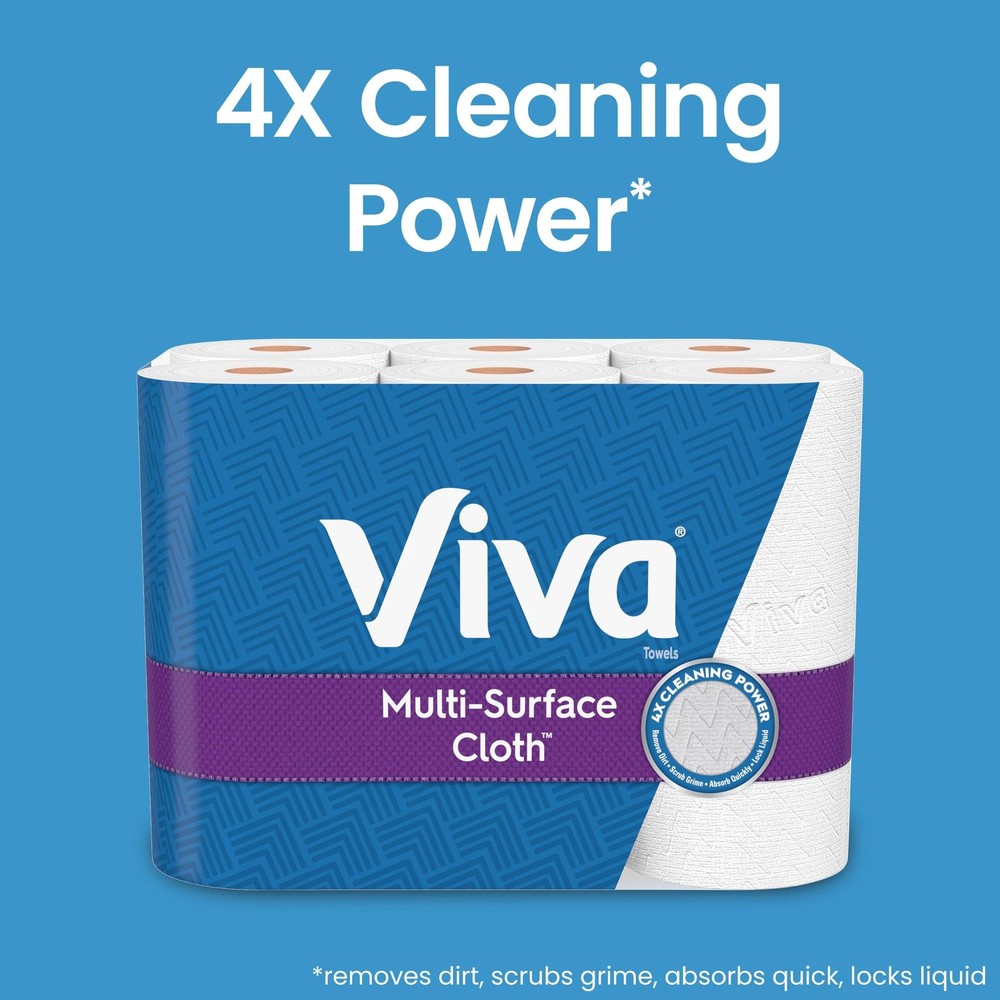 Viva Multi-Surface Cloth Paper Towels, 24 Double Rolls, 110 Sheets Per Roll (...