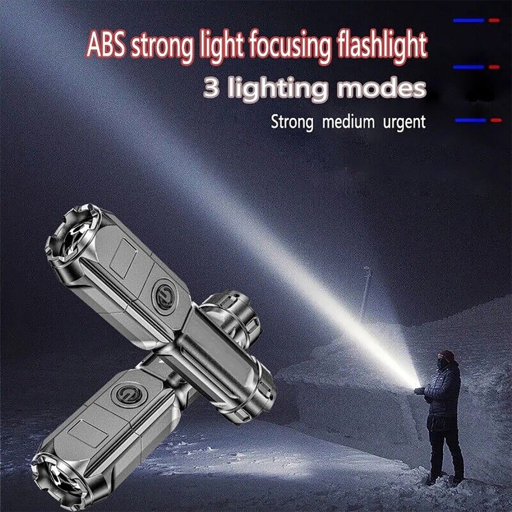 2 Pack LED Super Bright Flashlight Rechargeable Torch Tactical Lamp