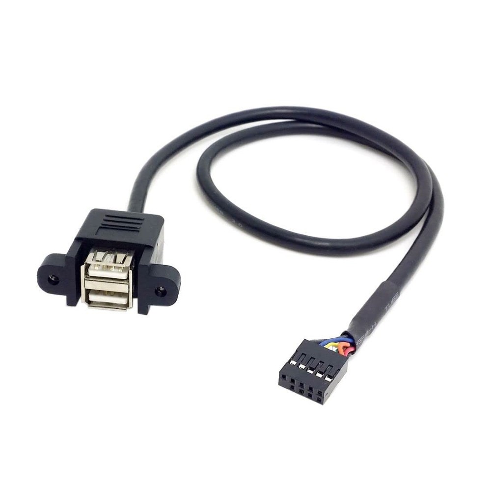 chenyang USB 2.0 Front Panel Header 9/10Pin 1 Cable 1 to 2 Stackable Type