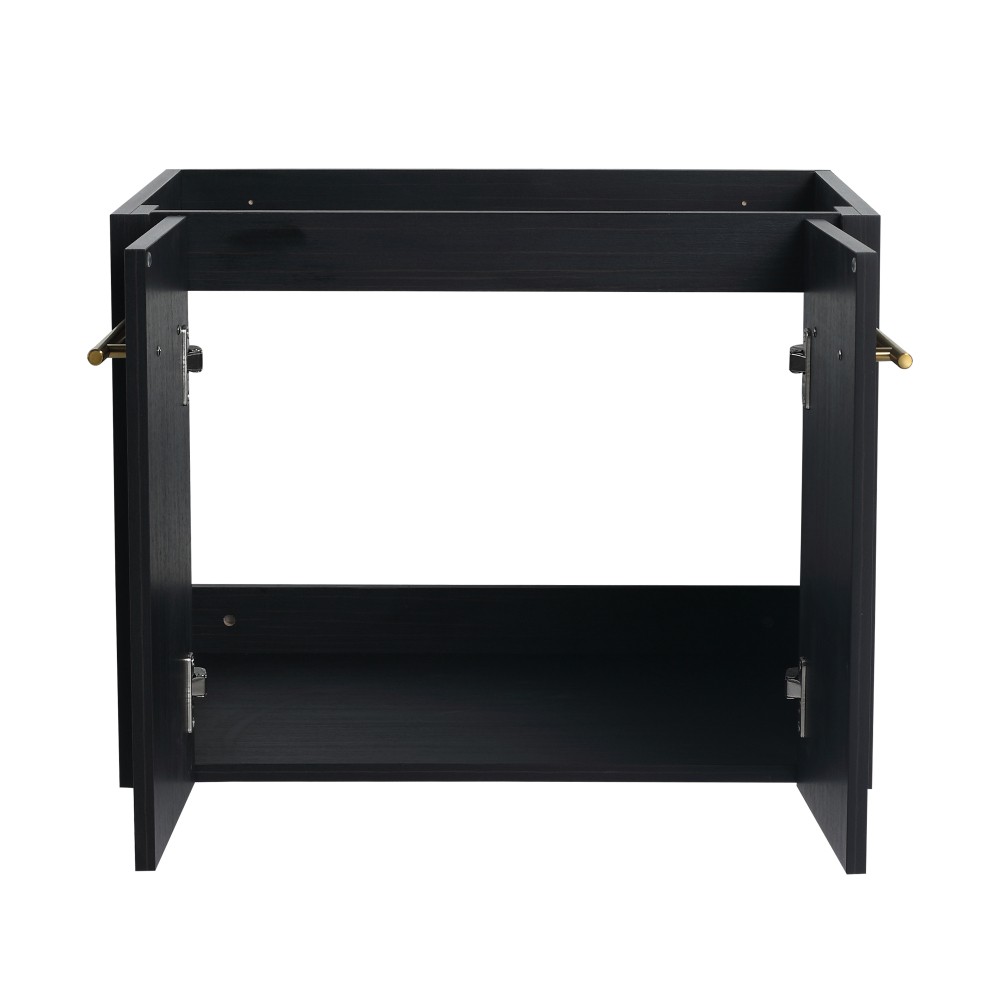Wall-mounted bathroom cabinet without sink Features double doors with handles