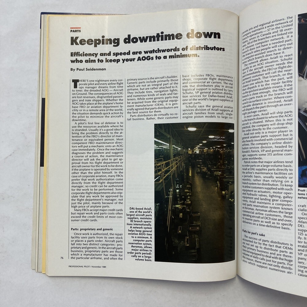 Professional Pilot - November 1989 Issue