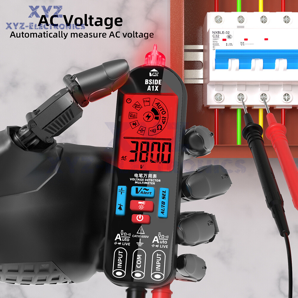 A1X Mini Multimeter LCD Digital DC/AC Voltage Resistance Tester Voltage Detector