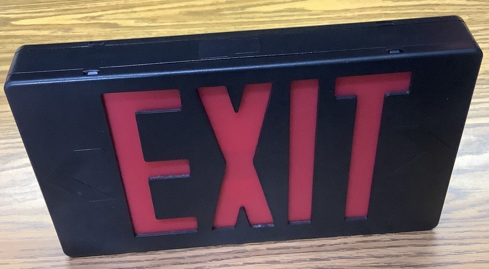Exitronix Thermoplastic LED Exit Sign VEX-U-BP-WB-BL