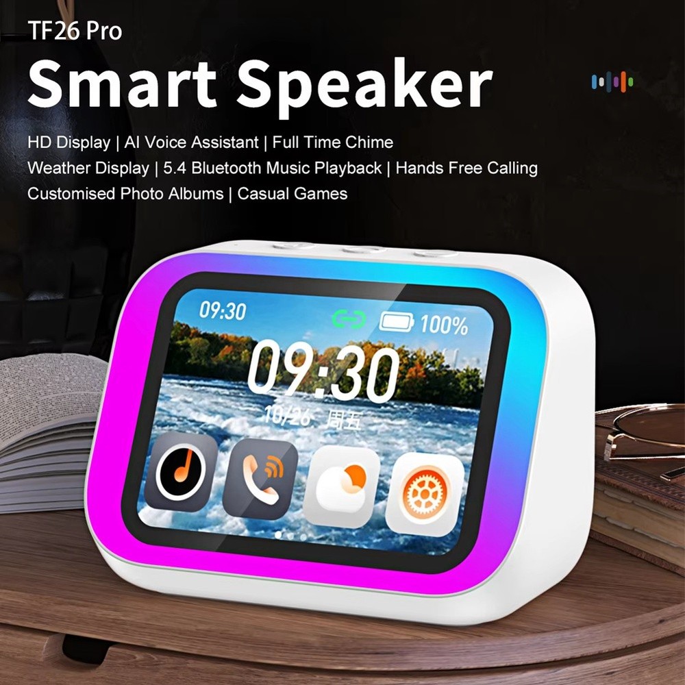 Intelligent Screen Bluetooth Clock Speaker with Temperature Display7211