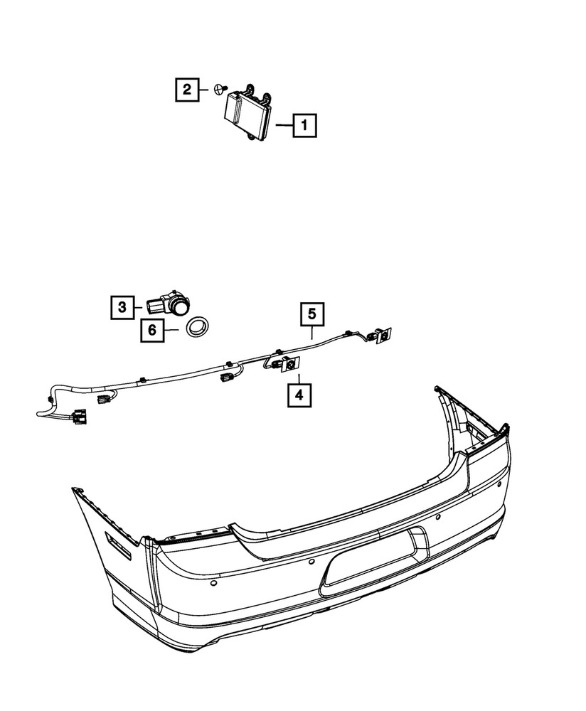Genuine Mopar Parking Assist Module 56054121AD