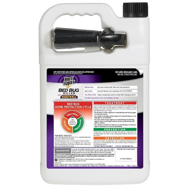 Hot Shot Bed Bug Killer Spray, Kills Bed Bugs and Bug Eggs Indoors, 1 Gallon