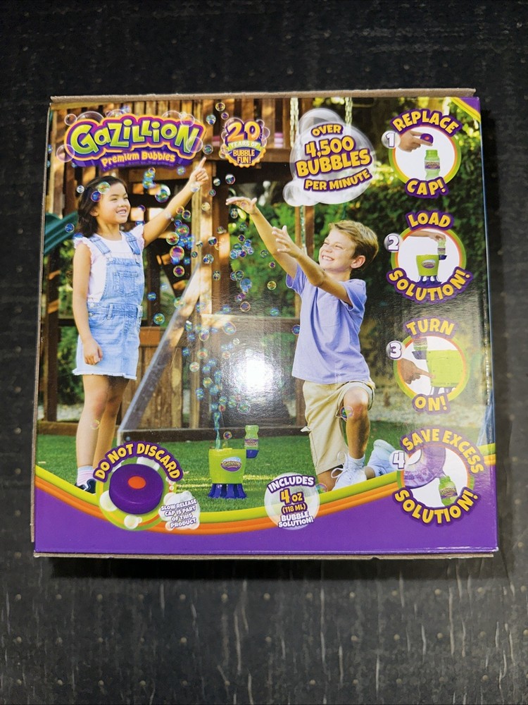 Gazillion Premium Bubbles Tornado Bubble Machine Battery-Operated New In Package