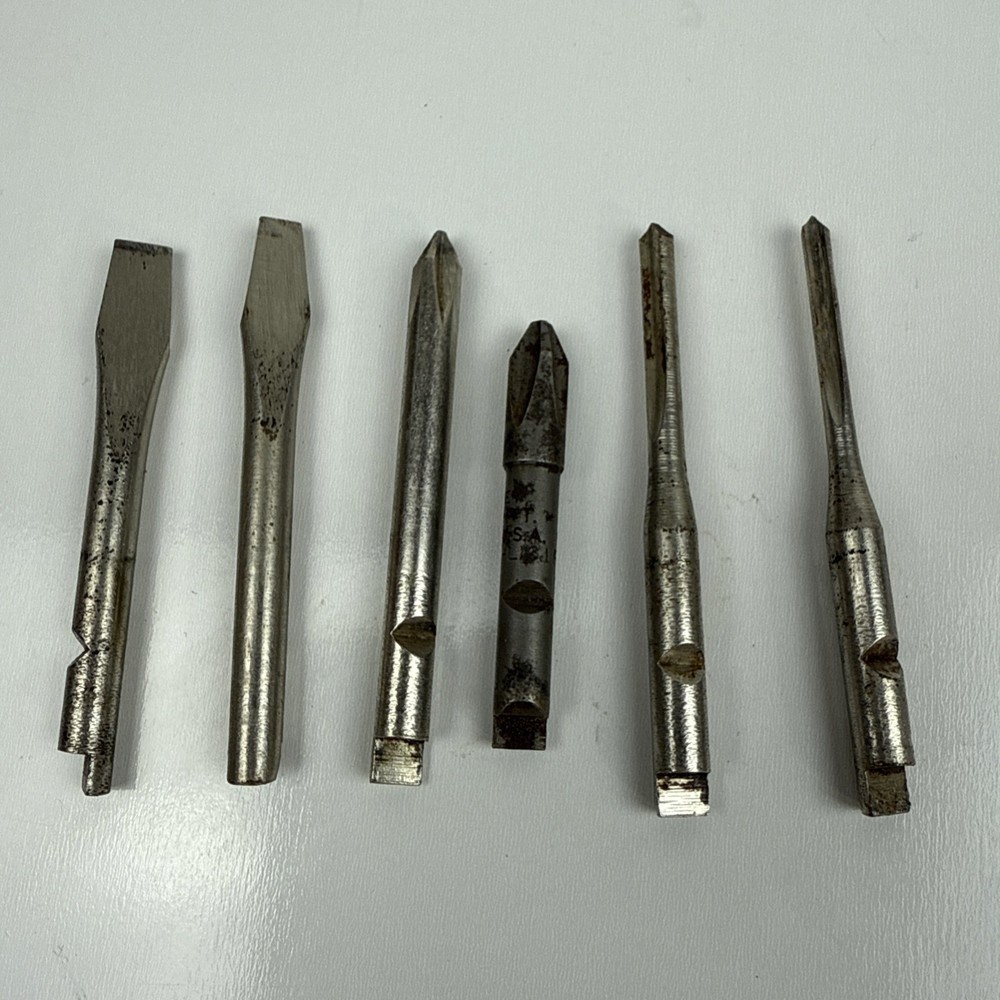 Push Drill, Great Neck, 97A, With Six bits, Vintage