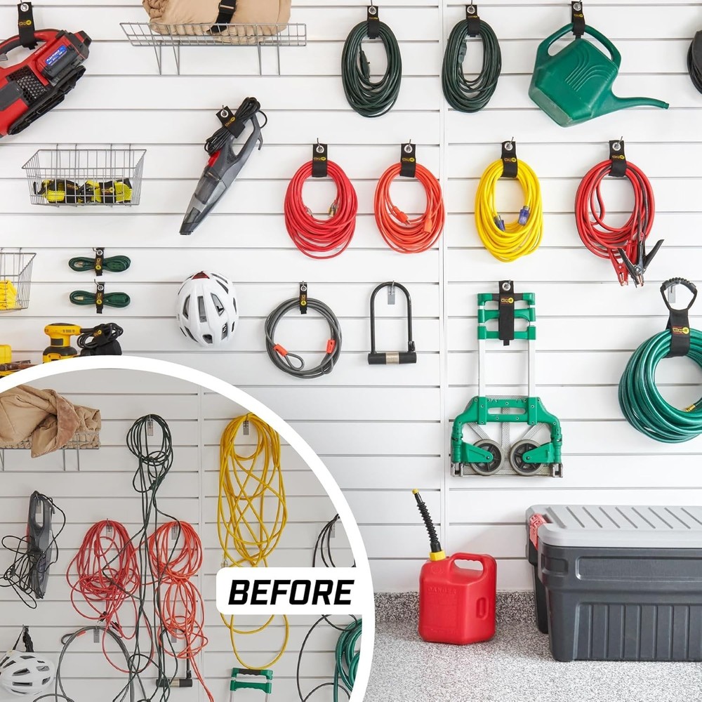 Powerful 6-Pack Heavy-Duty Black Straps - Secure Your Cords & Tools Effortlessly