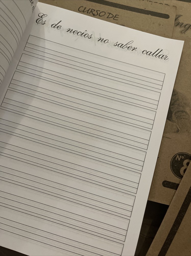 Calligraphy Activities Workbook in Spanish