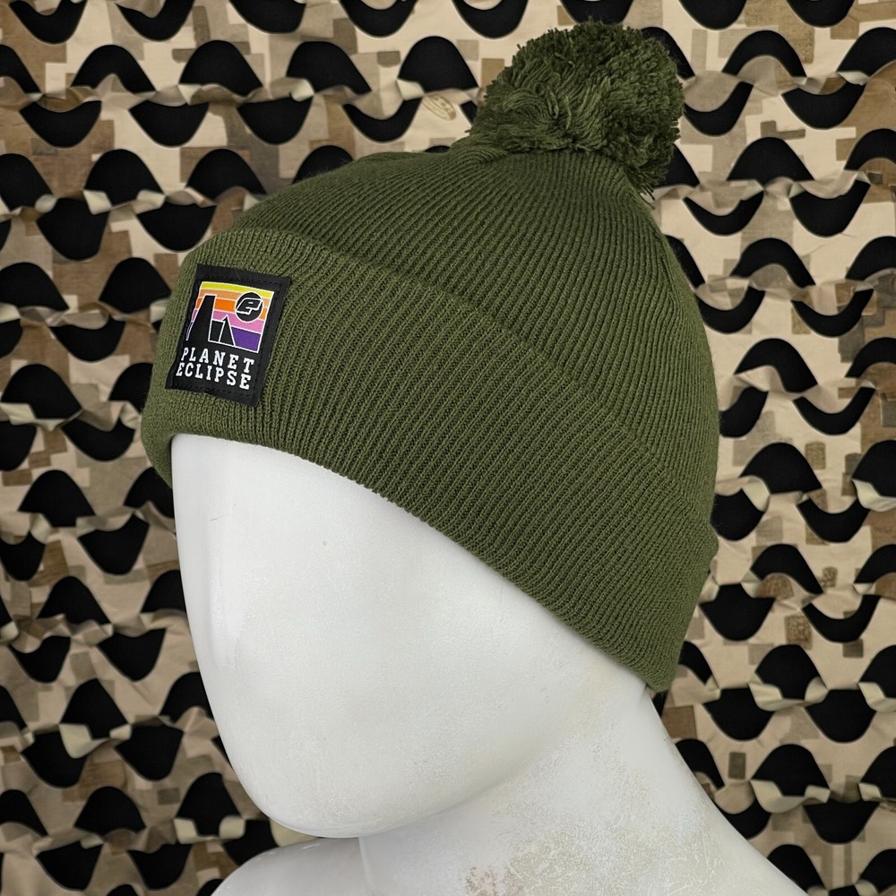 NEW Planet Eclipse Horizon Pom Beanie - Moss Green