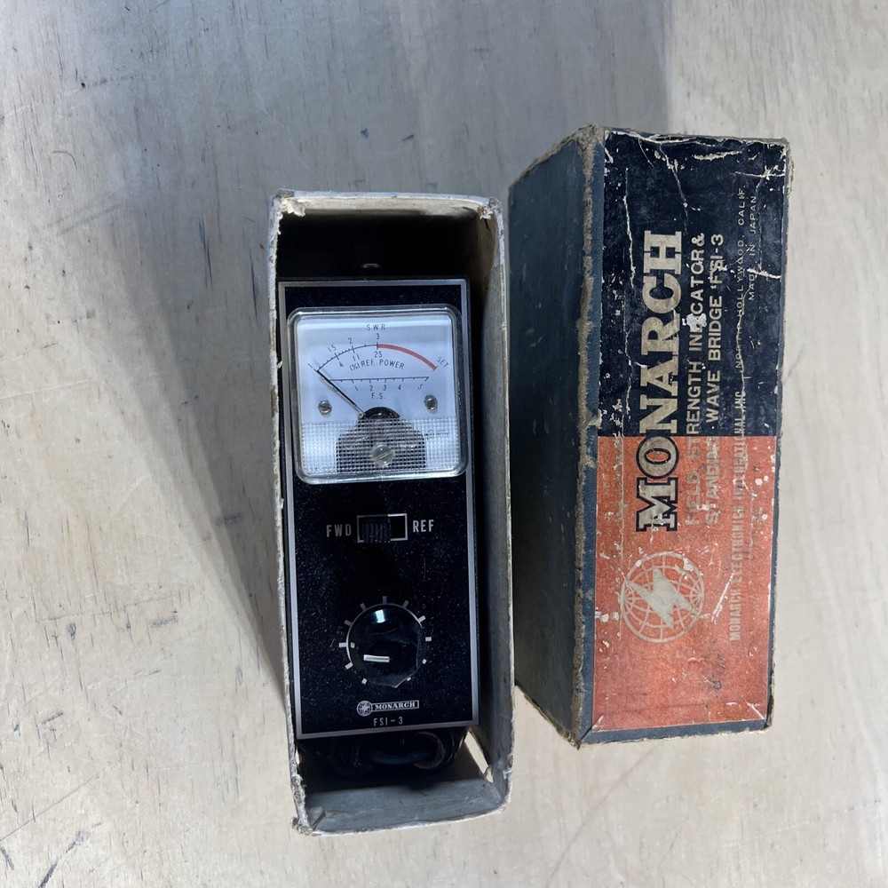 VINTAGE Monarch Field Strength indicator & standing wave bridge FS1-3 
