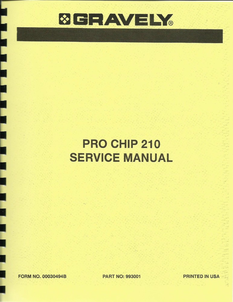 Promark-Gravely 210 Chipper Service Manual