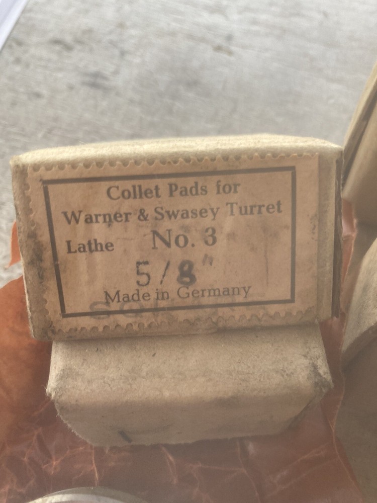 WARNER & SWASEY #3 COLLET PADS SQUARE 5/8"