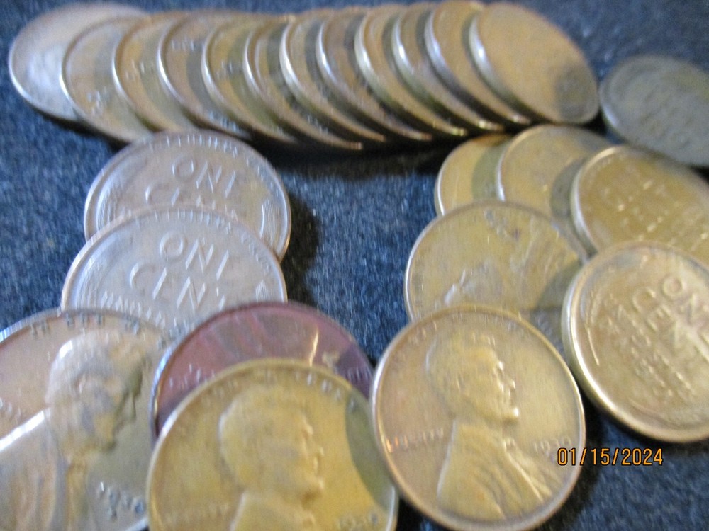 1930-D LINCOLN WHEAT CENT ROLL GOOD + AA2