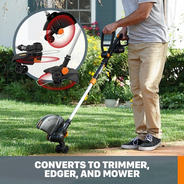 WORX PowerShare 20-volt 12-in Telescopic Shaft Battery String Trimmer Edger Conv