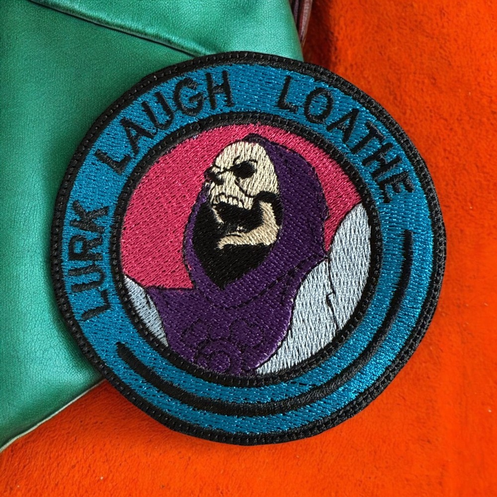 LURK LAUGH LOATHE/ SKELTOR/ HE-MAN American Hook & Loop Morale Patch