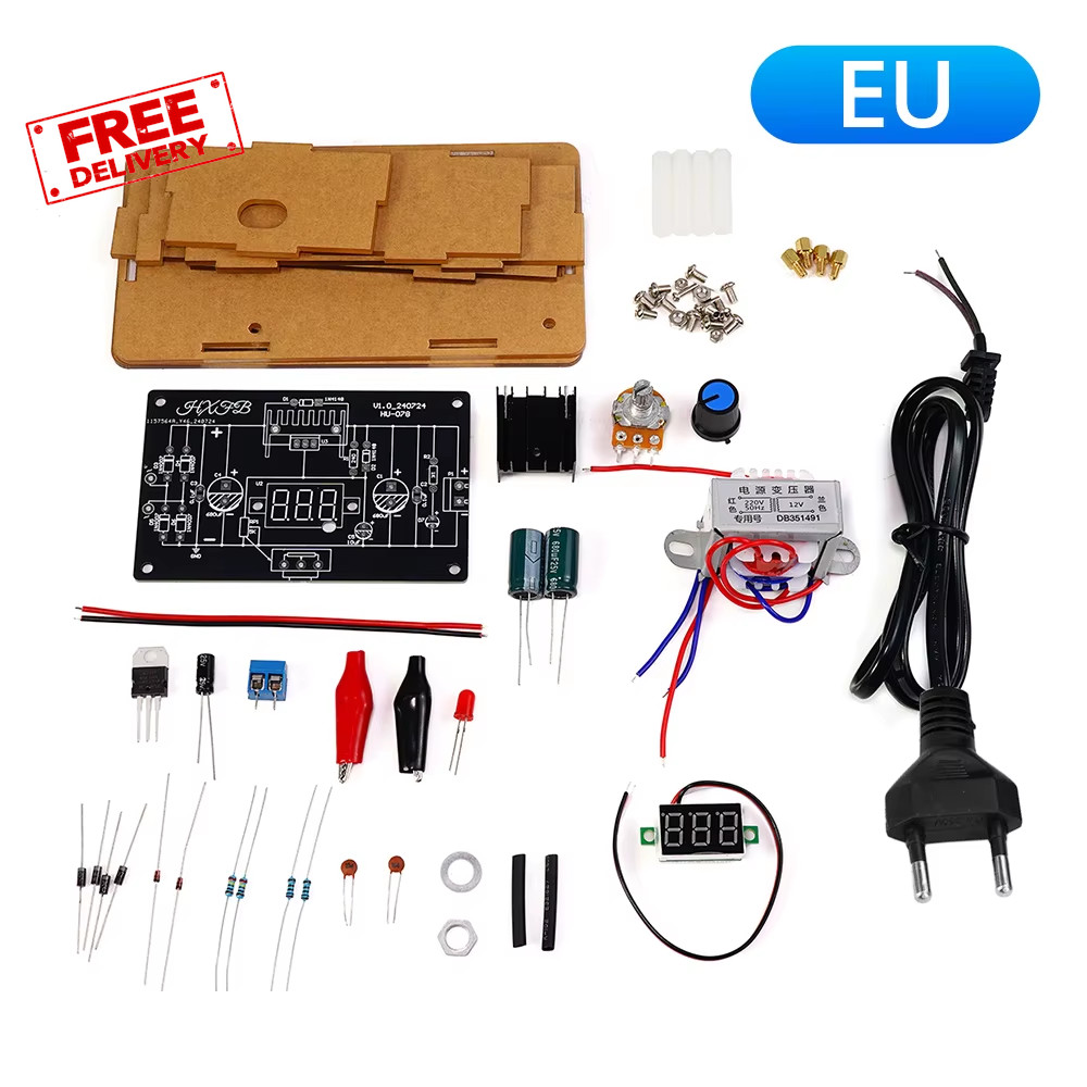 LM317 DC Regulated Adjustable Power Supply Module Kit 110V 220V DIY Training
