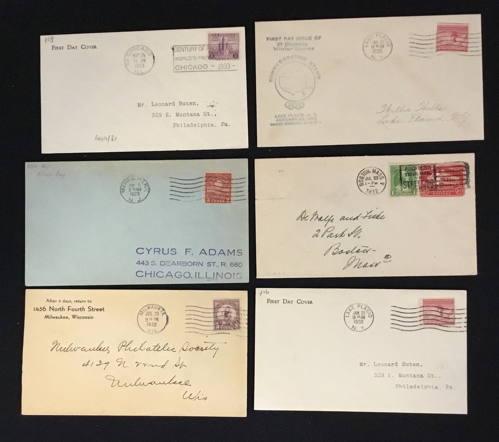 USA 1920/1933 - 8 x FDC --F/VF