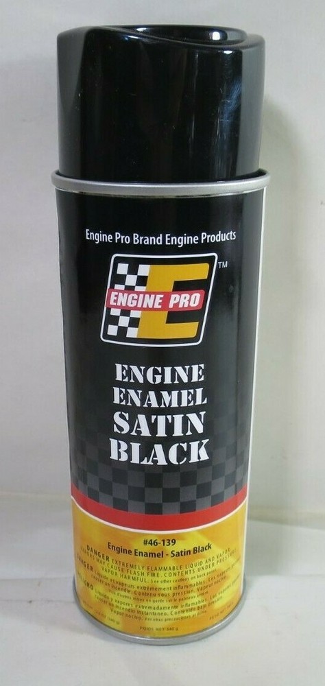 Engine Pro 46-139 Engine Enamel Paint Satin Black 12oz Can