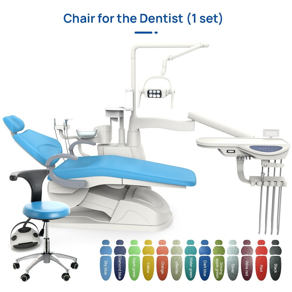 FDA Dental Chair Large Size Unit Computer Controlled DC Motor Luxury PU Leather