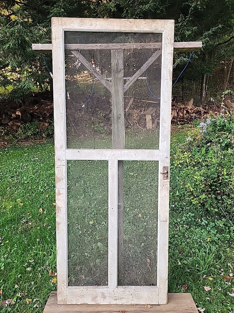Antique 3 Panel Screen Door 34 X 83 X 1