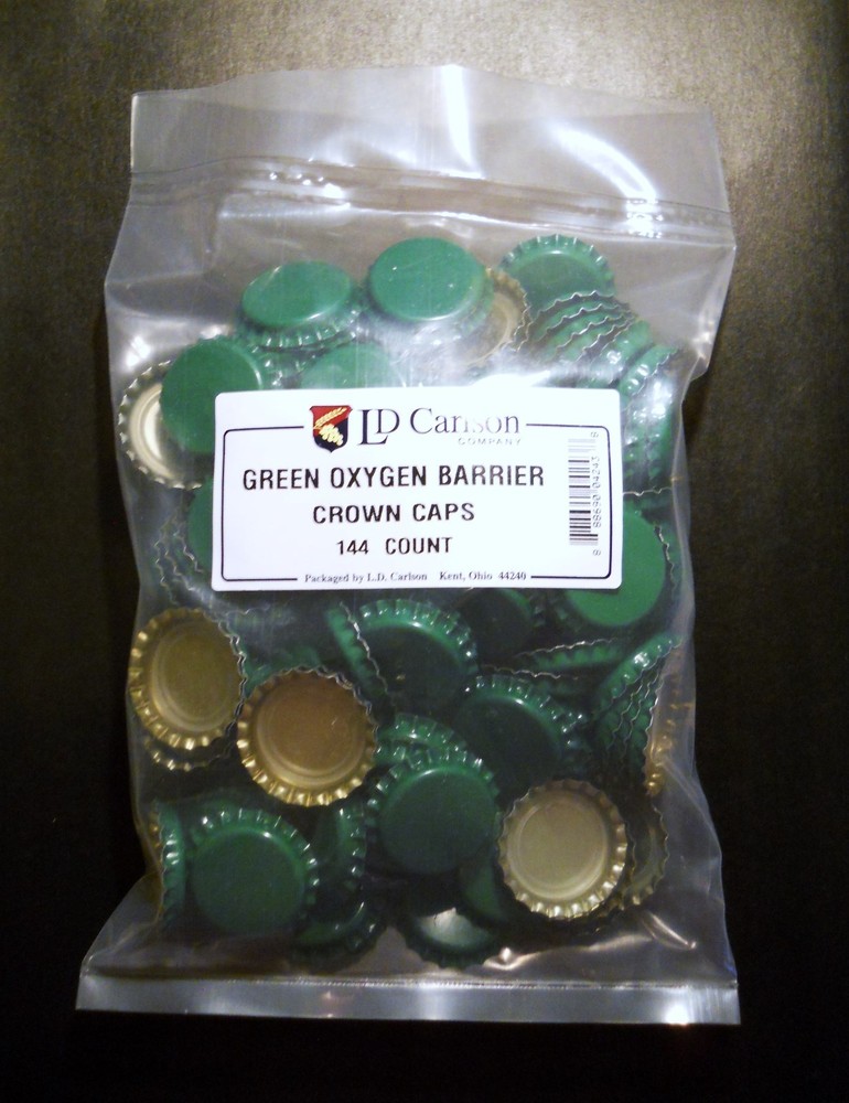 CROWN CAPS GREEN 144 EURO LAGER ST. PATRICK'S DAY FITS STANDARD SODA BEER BOTTLE