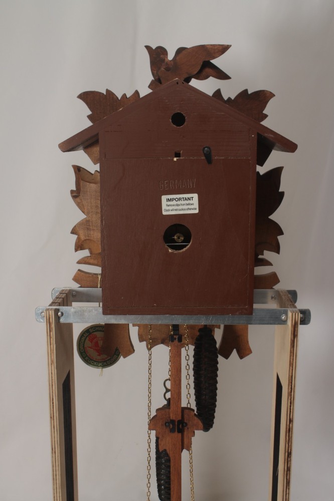 Working Hubert Herr Automaton Feeding Birds Wall Cuckoo Clock.
