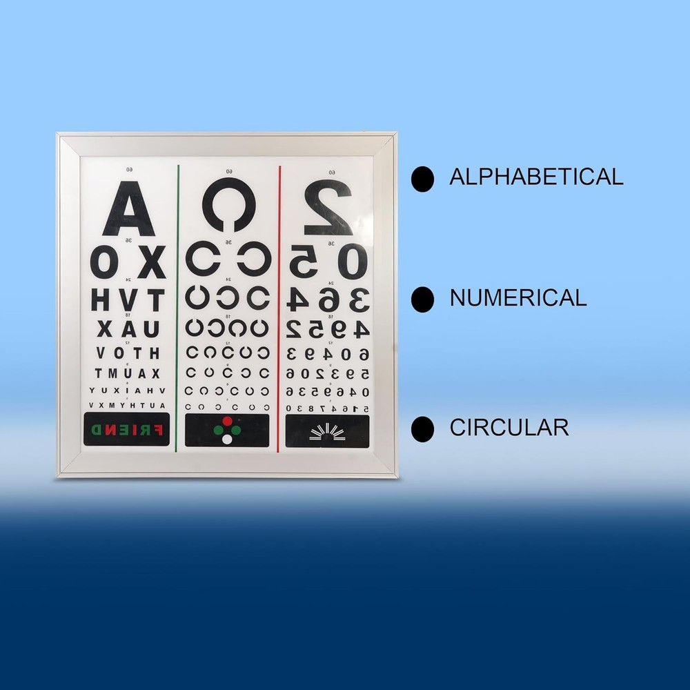 Care Vision 3 Meter LED Vision Chart – Visual Acuity Eye Testing for Clinics