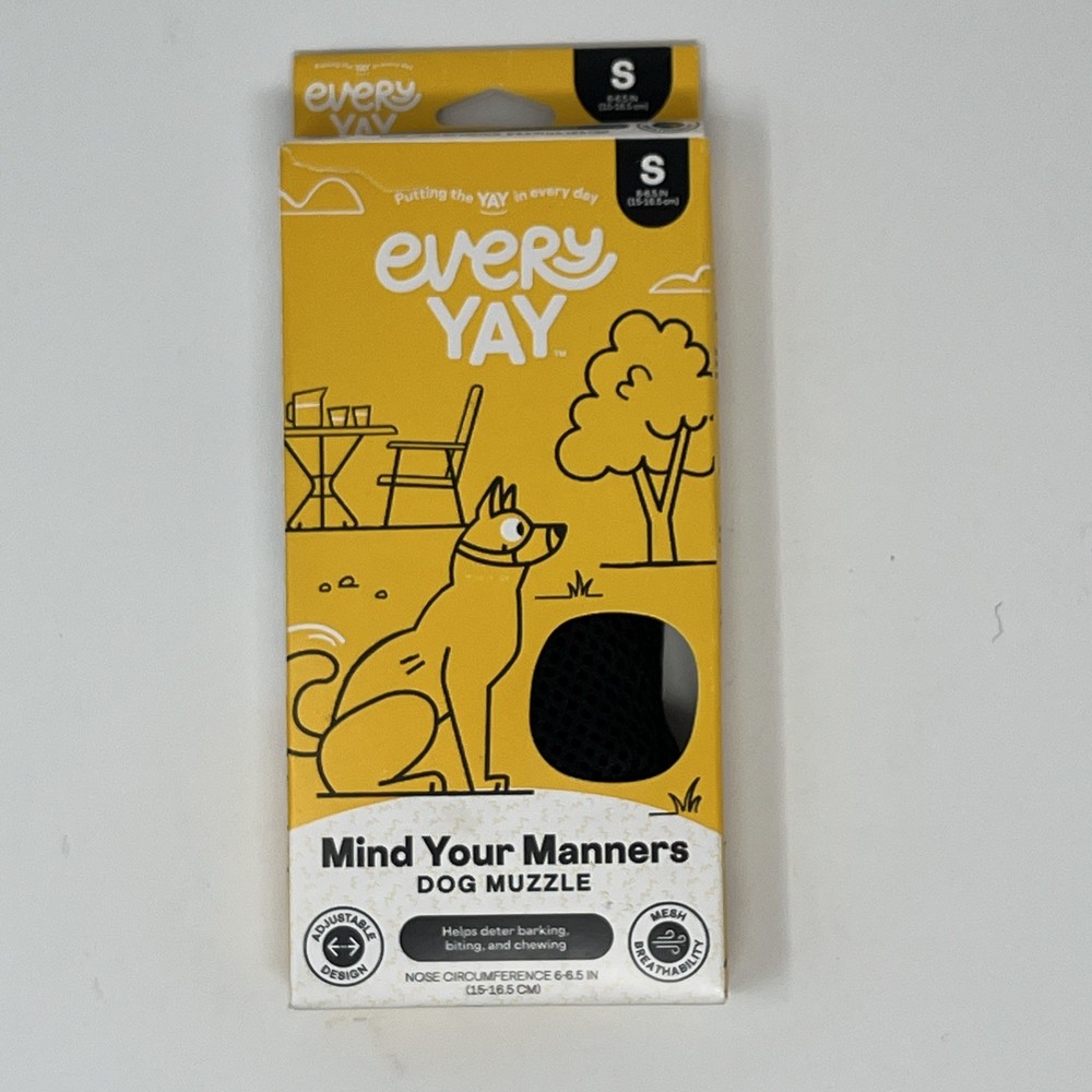 MIND YOUR MANNERS Dog Muzzle Anti Bark & Bite Adjustable And Comfy S