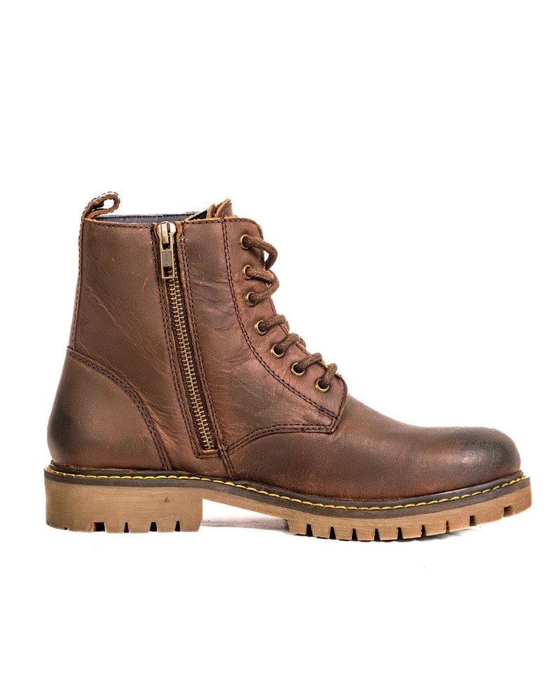 Trip Machine Boots Buff Leather Hellcat Mocha BTHCM38 Womens Size 38