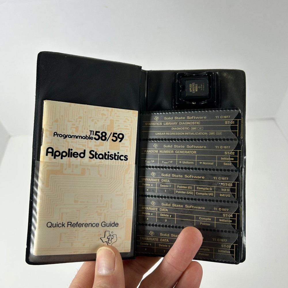 Texas Instruments Programmable TI 58/59 Applied Statistics Module 2 w/ Booklet