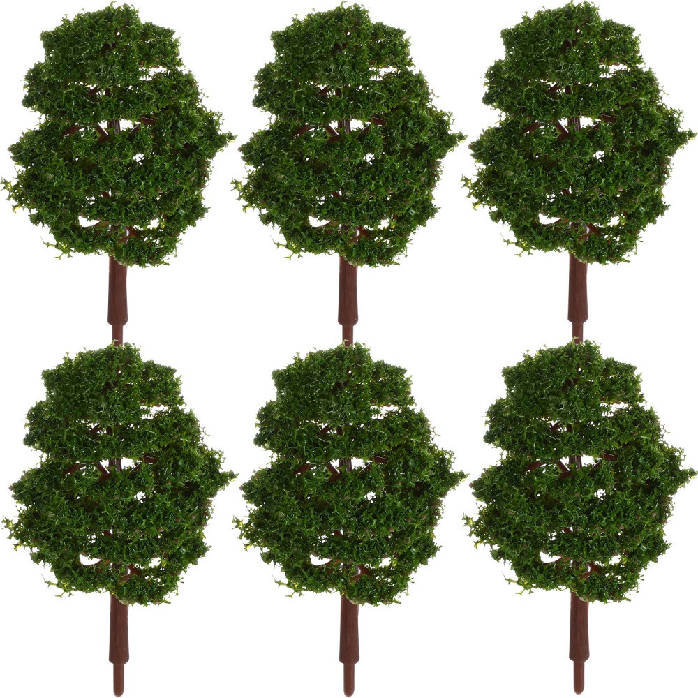 20 Pcs Plastic 9 CM Green Model Trees for Architectural Scenery Layout