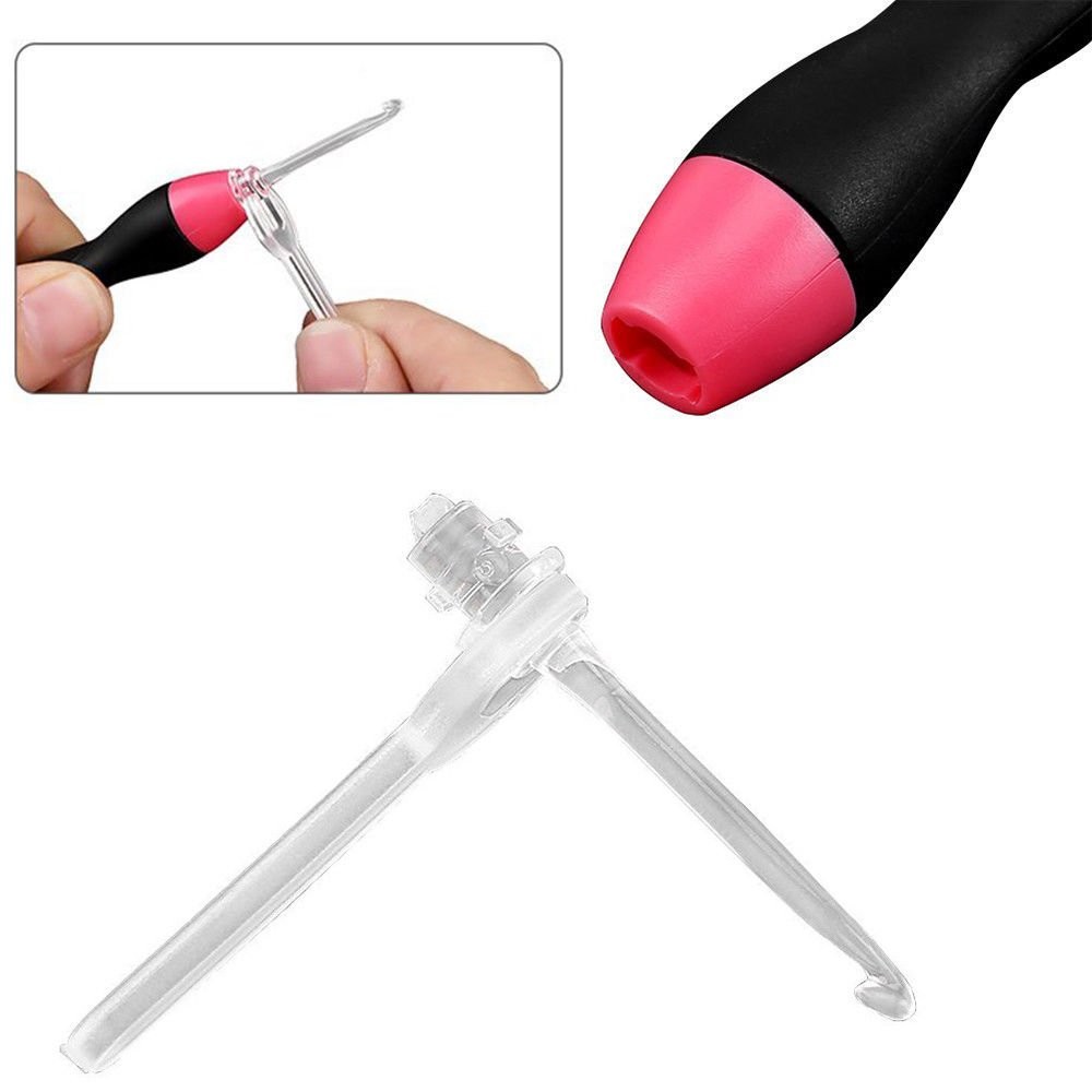 9 Sizes Crochet Hook Set: Interchangeable Crochet Hooks with Light - Light Up...