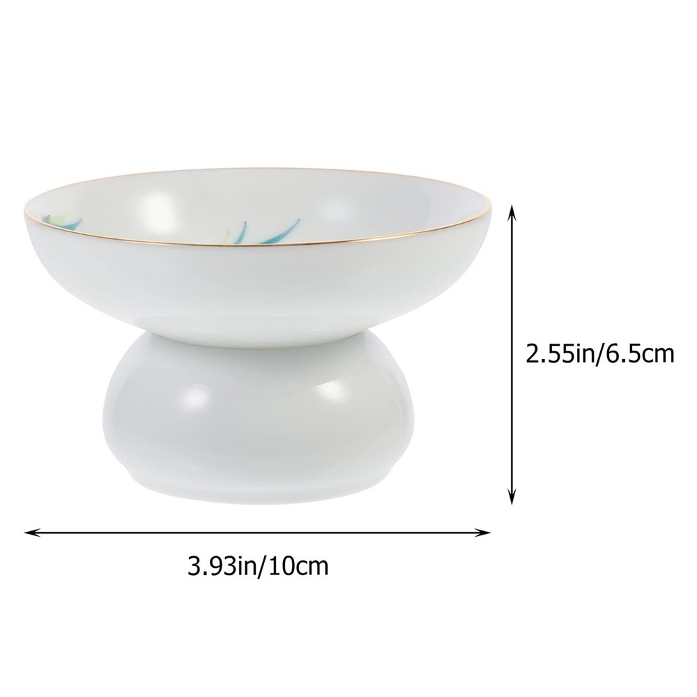 Porcelain Tea Strainer with Base White Integrated Ceramic Tea Filter