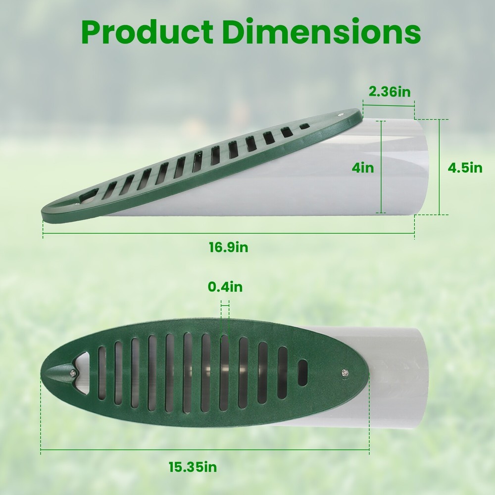 4" Angled Drain Emitter for Downspout Extensions, Gutter Drainage Pipe