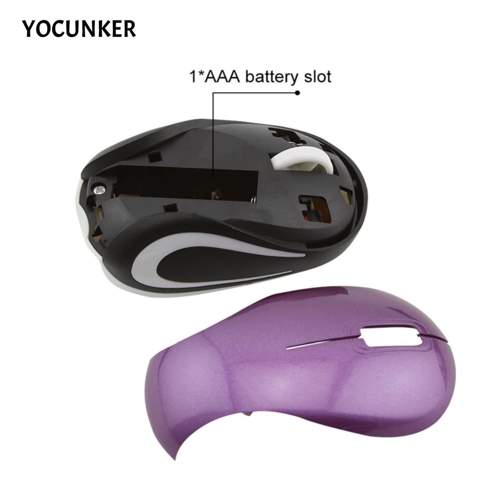YOCUNKER Wireless Mini Mouse Ultra Portable, 1000DPI Computer Mouse Cordless,...