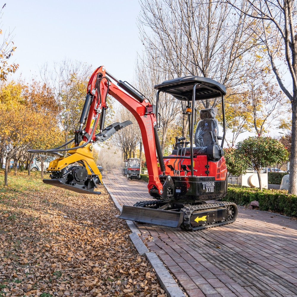 Heavy Duty Hydraulic Compactor Attachment Ft With 1-2 Ton TYPHON Mini Excavators