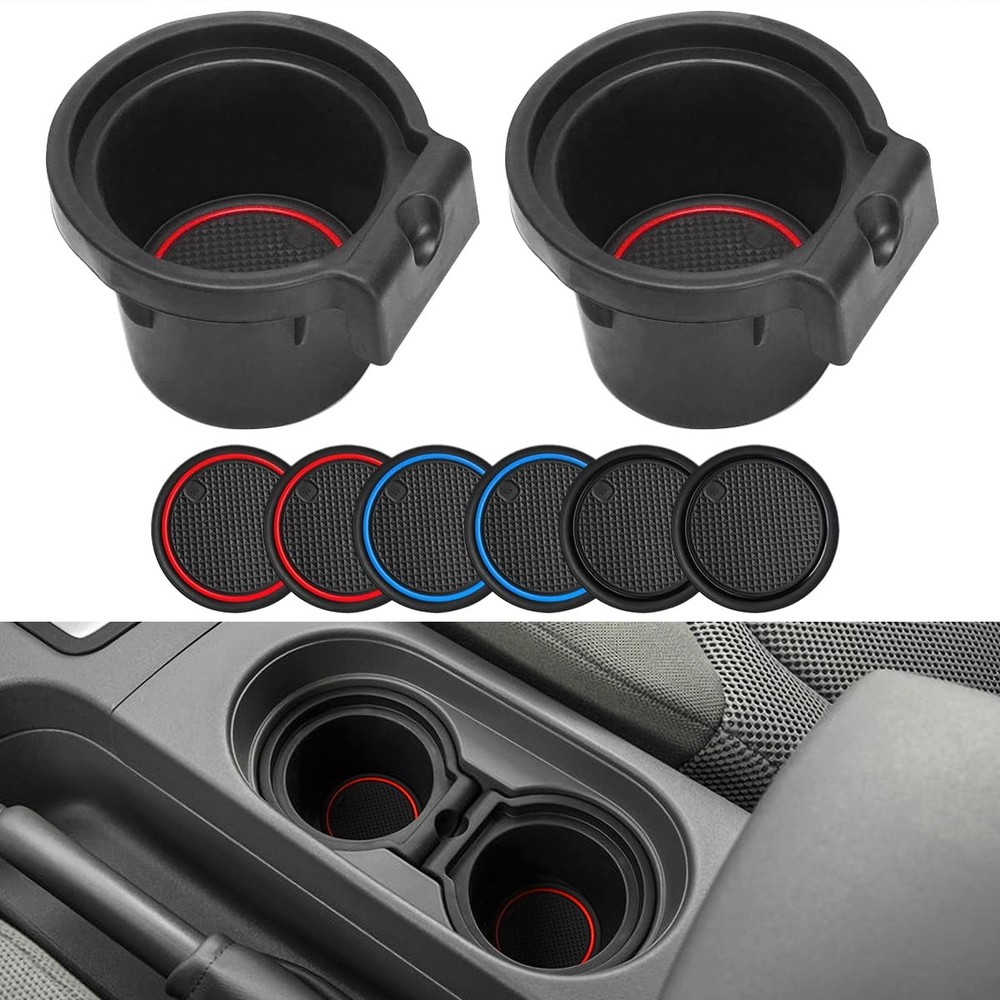 Cup Holder Inserts for Frontier, Xterra, Pathfinder – 2 Pcs Replacement Set