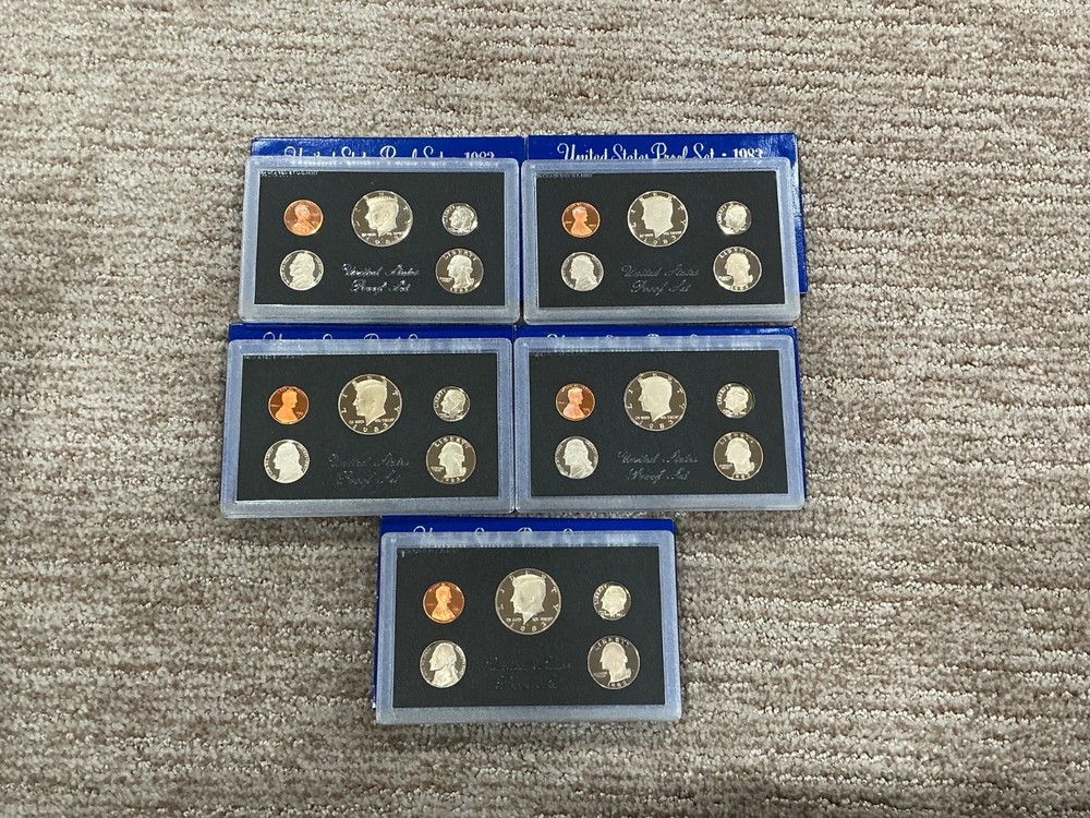 (5) 1983-S U.S. Mint Proof Sets in original packaging
