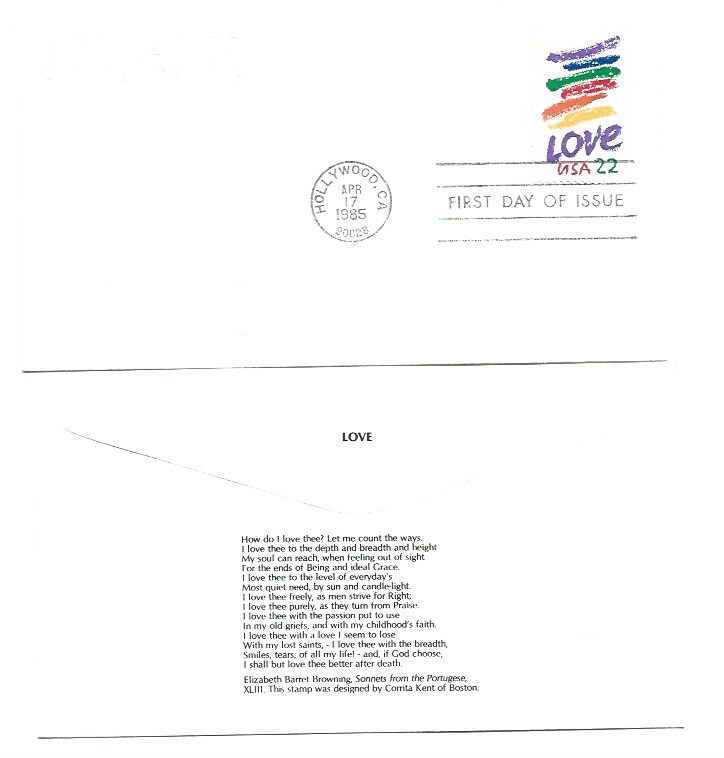 2143 Love 1985 Artmaster FDC